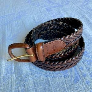 Dockers Braided Woven Leather Belt 42